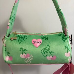 🍒 Juicy Couture Green and Pink Cherry Gelato Shoulder Bag